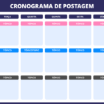 Cronograma de postagem