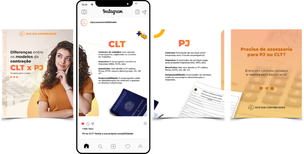 Carrossel para contabilidade
