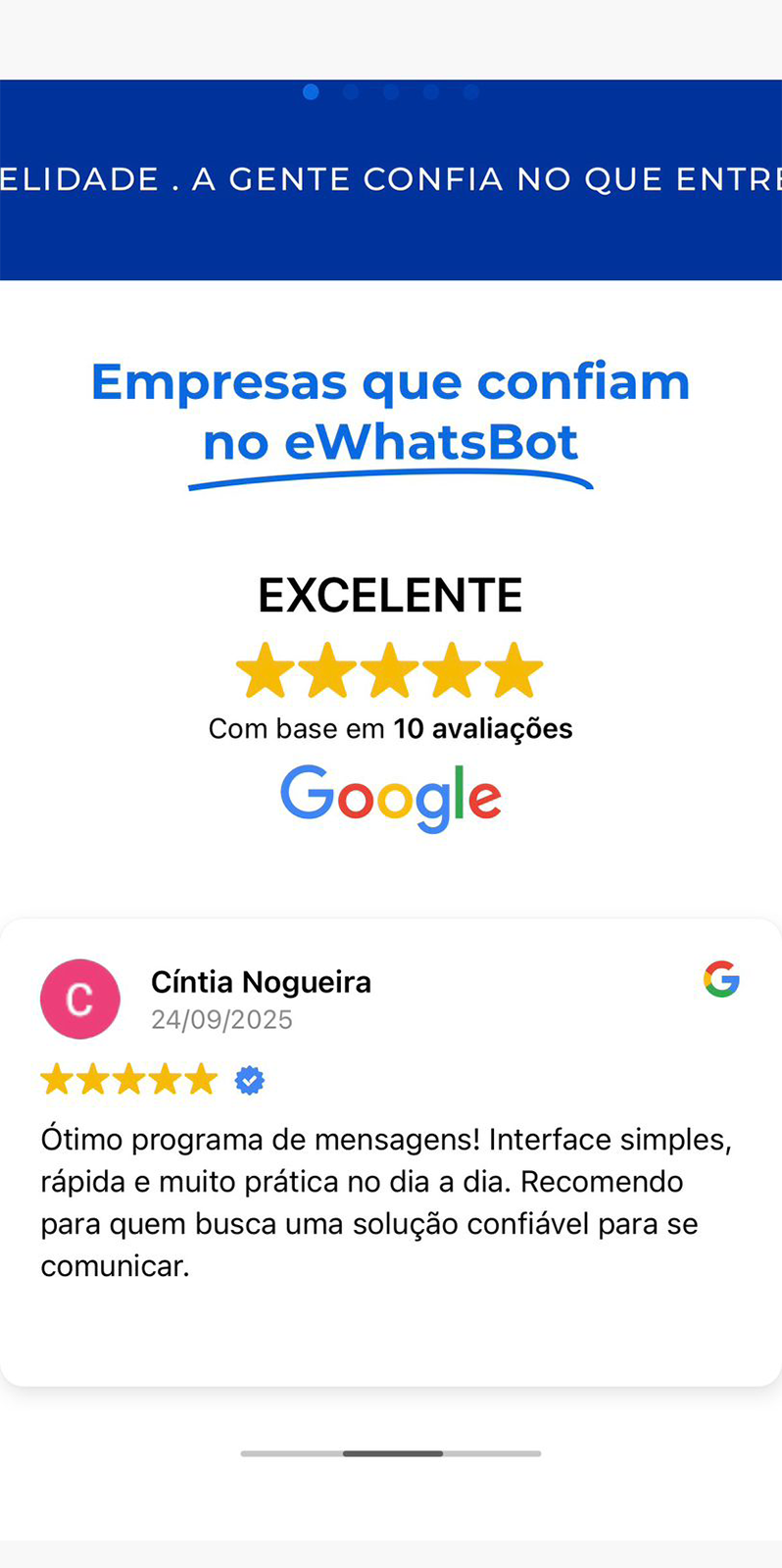 site com avaliação Google